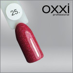 ГЕЛЬ-ЛАК OXXI 25 ЧЕРВОНО-МАЛИНОВИЙ З МІКРОБЛИСКОМ, 10МЛ