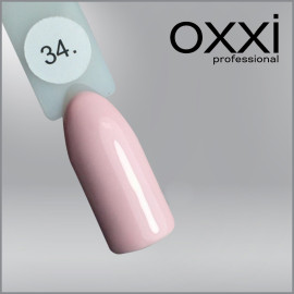 ГЕЛЬ-ЛАК OXXI 34 БЛІДИЙ ПЕРСИКОВО-РОЖЕВИЙ, ЕМАЛЬ, 10МЛ