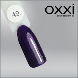 ГЕЛЬ-ЛАК OXXI 49 ФІОЛЕТОВИЙ З РОЖЕВИМИ БЛИСКІТКАМИ, 10МЛ