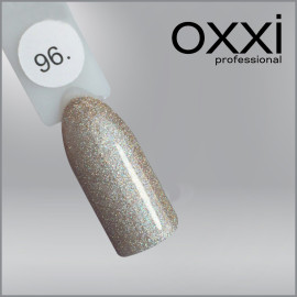 ГЕЛЬ-ЛАК OXXI 96 СВІТЛИЙ БЕЖЕВИЙ З НАСИЧЕНИМИ ДРІБНИМИ БЛИСКІТКАМИ, 10МЛ
